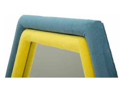 Espelho Balla, Espelho, Artigo de decoração de parede, Decoração com espelho, 75x4 h80 cm, Azul e Amarelo