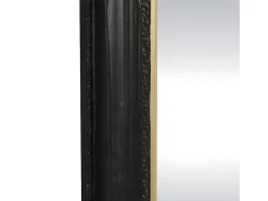 Espelho biselado com molduras ATALAYA - Madeira de eucalipto - 79 x 109 cm - Preto