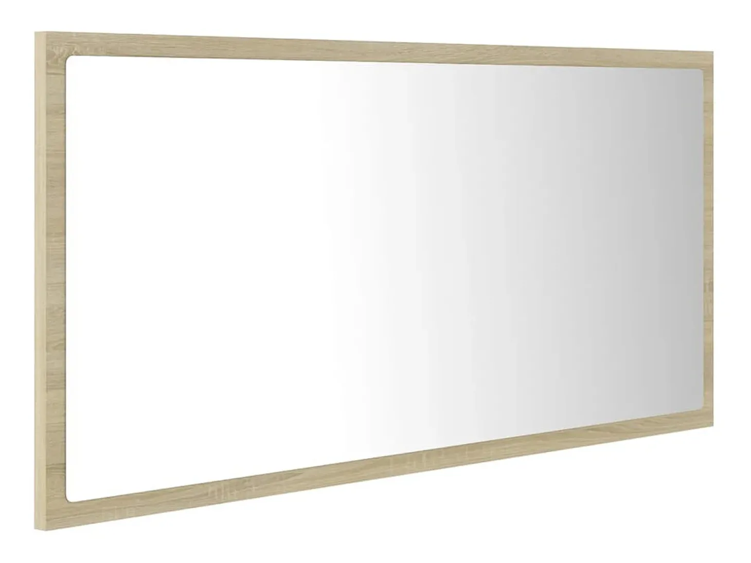 Espelho casa banho c/ LED 90x8,5x37 cm acrílico carvalho sonoma