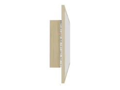 Espelho casa banho c/ LED 90x8,5x37 cm acrílico carvalho sonoma
