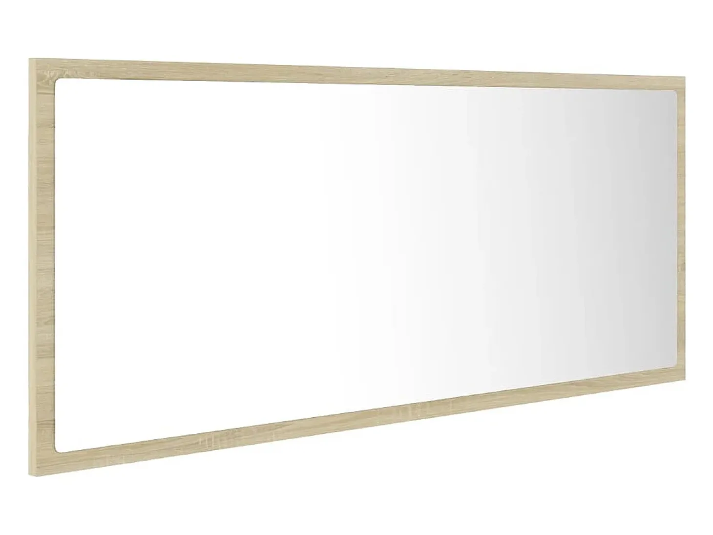 Espelho casa banho c/ LED 100x8,5x37cm acrílico carvalho sonoma