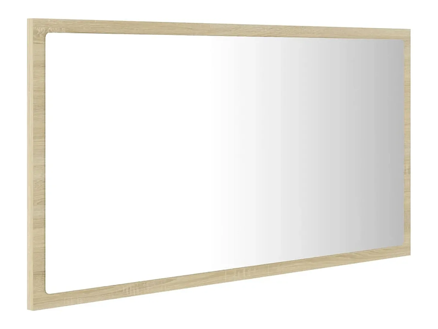 Espelho casa banho c/ LED 80x8,5x37 cm acrílico carvalho sonoma