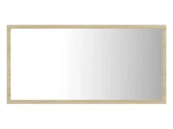 Espelho casa banho c/ LED 80x8,5x37 cm acrílico carvalho sonoma