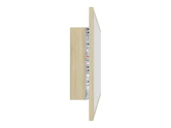 Espelho casa banho c/ LED 80x8,5x37 cm acrílico carvalho sonoma