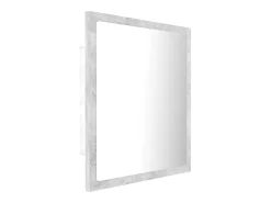Espelho casa de banho c/ LED 40x8,5x37cm acrílico cinza cimento
