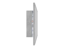 Espelho casa de banho c/ LED 80x8,5x37cm acrílico cinza cimento