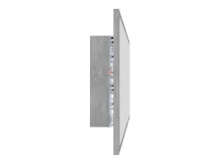 Espelho casa de banho c/LED 100x8,5x37cm acrílico cinza cimento