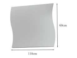Espelho Dcoubi, espelho de banheiro, 100% fabricado na Itália, 110x2h60 cm