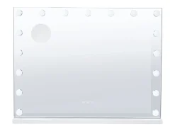 Espelho de Banheiro Estilo Hollywood SucceBuy, Luminoso Lâmpadas LED Variáveis, 3 Modos de Iluminação de Cor, 797x597 mm, USB, Tipo C