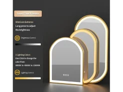 Espelho de banheiro LED 100x50cm espelho iluminado antiembaçante 3 cores ajustáveis ​​100x50x4cm