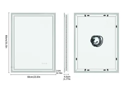 Espelho de banheiro LED 80x60cm espelho de parede com iluminação antiembaçante 80x60cm