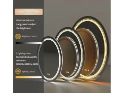 Espelho de banheiro oval LED 60x80cm com iluminação antiembaçante espelho de parede 60x80cm