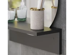 Espelho de banheiro preto 40x15x47.5 elyra