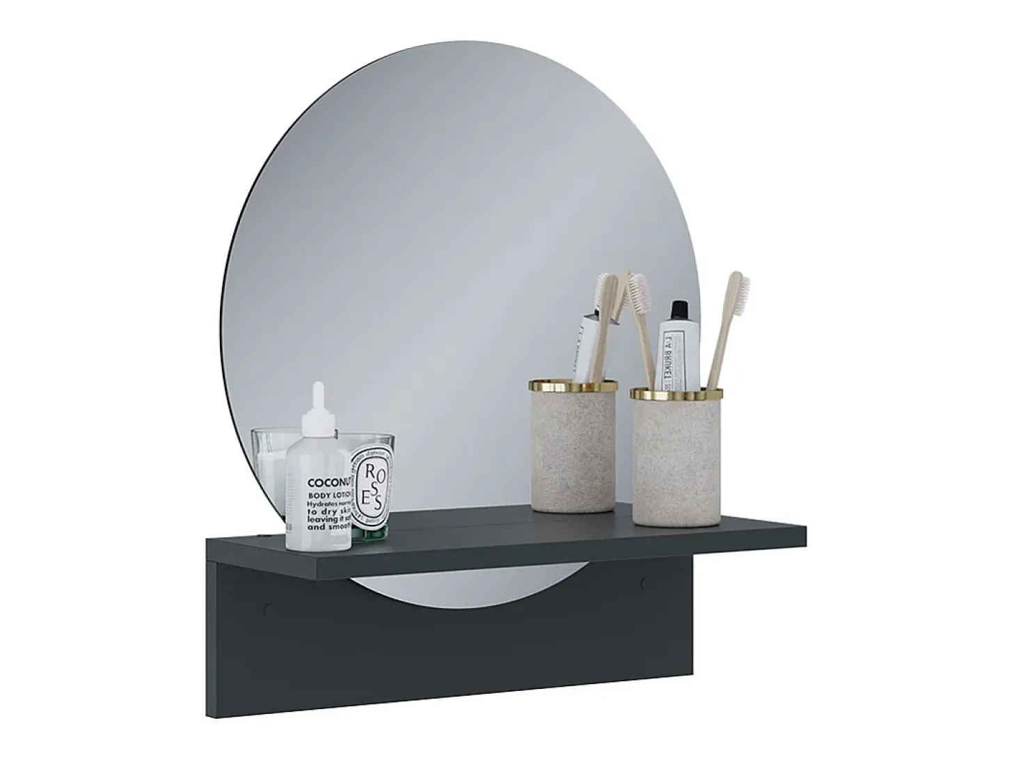 Espelho de banheiro preto 40x15x47.5 elyra
