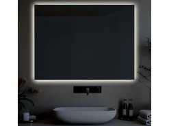Espelho de banheiro reversível retroiluminado AURORA LED 70x80 Fabricado na Itália