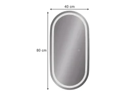 Espelho de banheiro vidro 80x40x2.8 miral