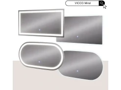 Espelho de banheiro vidro 80x40x2.8 miral