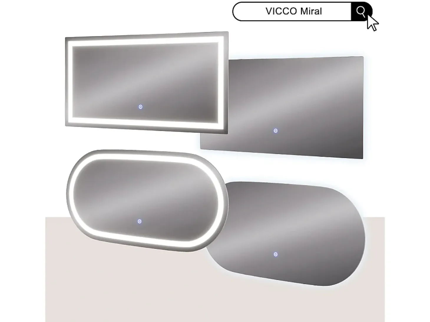 Espelho de banheiro vidro 80x40x2.8 miral