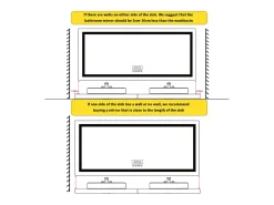 Espelho de banheiro 140x70cm LED ajustável + antiembaçante + Bluetooth 5.2 + Relógio + 3 cores 4 botões