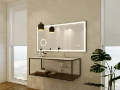 Espelho de casa de banho luminosa estilo contemporâneo 120x50 cm - AITANA