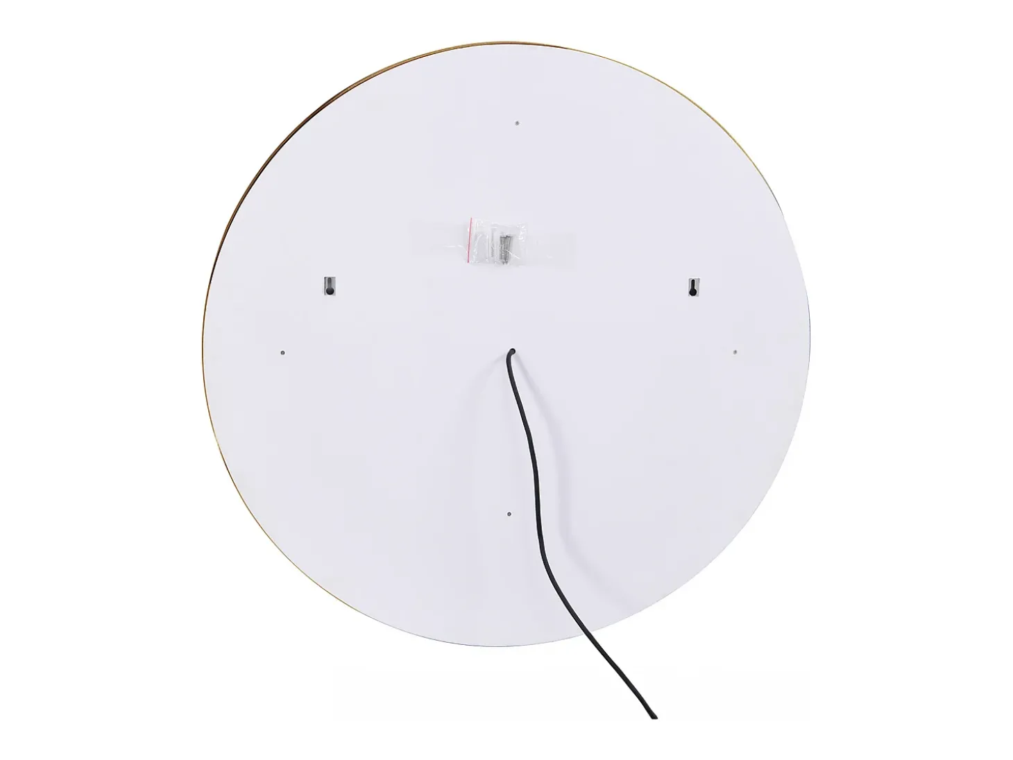 Espelho de casa de banho iluminado redondo preto com LEDs, C80 x A80 cm, NUMEA
