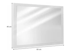 Espelho de casa de banho branco 45x2x60 emma