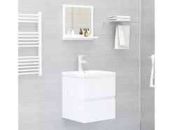 Espelho de casa de banho 40x10,5x37 cm derivados madeira branco