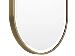 Espelho de casa de banho luminoso com contornos arredondados dourado 50x80 cm - ALARICO