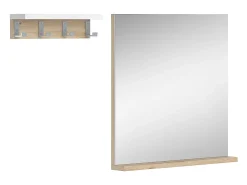 Espelho de casa de banho branco 50x8x51.6 henri