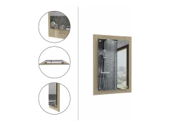 Espelho de casa de banho Vanguard com forma retangular Rovere , 70 cm X 50.2 cm X 3.9 cm , Cinzento / prateado