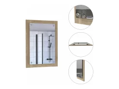 Espelho de casa de banho Vanguard com forma retangular Rovere , 70 cm X 50.2 cm X 3.9 cm , Cinzento / prateado