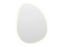 Espelho de casa de banho luminoso assimétrico anti vapor de água 60x80 cm - INACIA