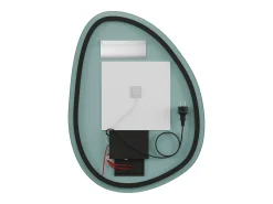 Espelho de casa de banho luminoso assimétrico anti vapor de água 60x80 cm - INACIA