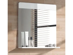 Espelho de casa de banho branco 60x12x62 izan