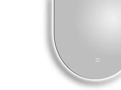 Espelho de casa de banho oval com iluminação e função antiembaciamento com botão táctil - 50x90 cm - ASARILA