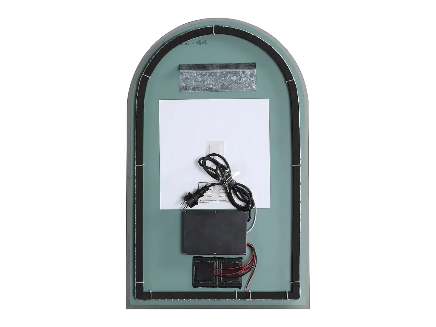 Espelho de casa de banho em arco antiembaciamento com LEDs, L50 cm, ARCADI