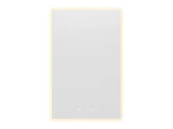 Espelho de casa de banho luminoso retangular anti vapor de água 50 x 80 cm - MASUA