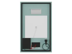 Espelho de casa de banho luminoso retangular anti vapor de água 50 x 80 cm - MASUA