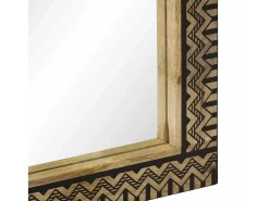 Espelho de casa de banho 50x70 cm mangueira maciça e vidro