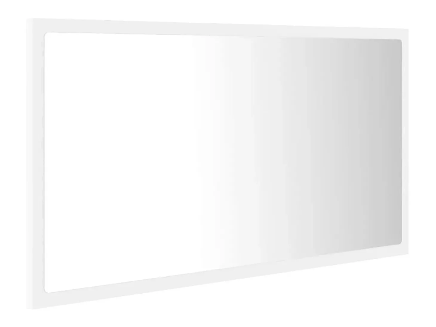 Espelho de casa de banho c/ LED 80x8,5x37 cm acrílico branco