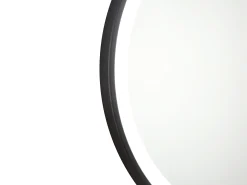 Espelho de casa de banho luminoso redondo com LEDs preto C80 x A80 - NUMEA