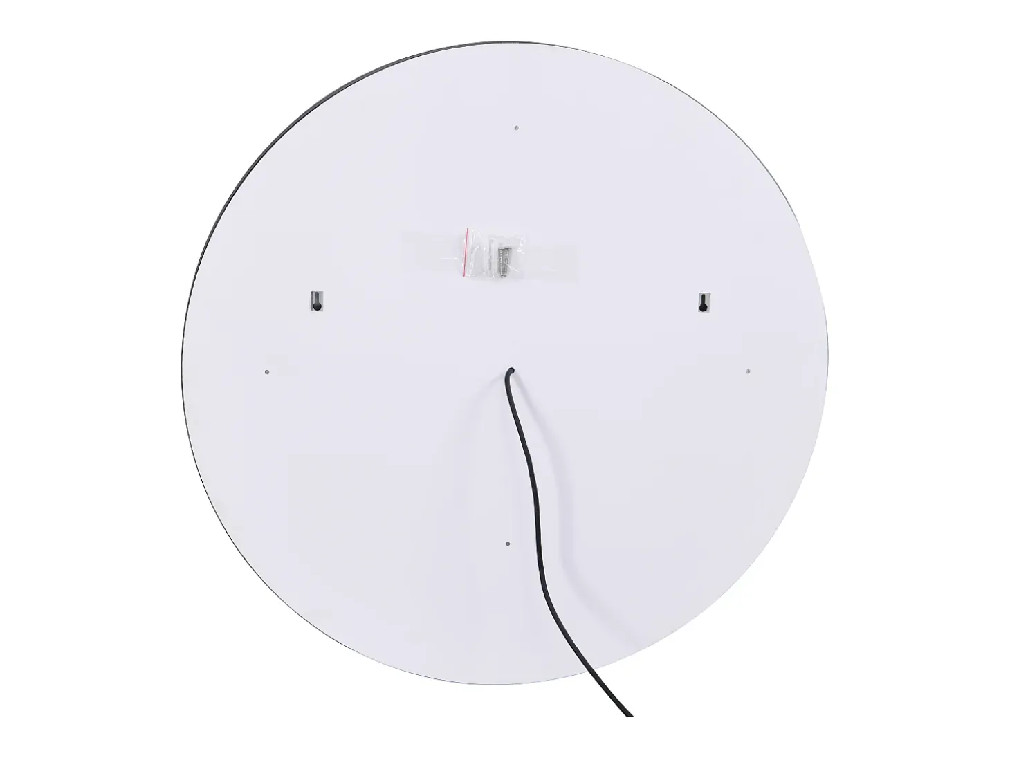 Espelho de casa de banho luminoso redondo com LEDs preto C80 x A80 - NUMEA
