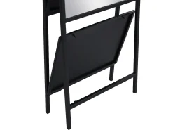 Espelho de chão com 2 prateleiras - Metal - C46 x PL41 x A172 cm - Preto - LIVIO
