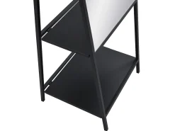 Espelho de chão com 2 prateleiras - Metal - C46 x PL41 x A172 cm - Preto - LIVIO
