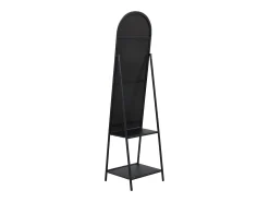 Espelho de chão com 2 prateleiras - Metal - C46 x PL41 x A172 cm - Preto - LIVIO