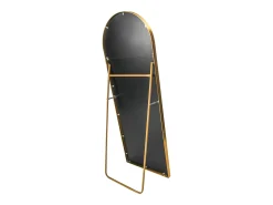 Espelho de corpo inteiro arqueado - 60 x 165 cm Espelho de pé arqueado grande de corpo inteiro - Espelho de penteadeira para sala de estar, dourado