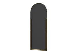 Espelho de corpo inteiro com moldura fina dourada, 180 x 80 cm, espelho grande de chão, para quarto, closet e parede.