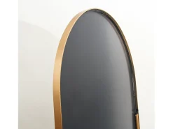 Espelho de corpo inteiro com moldura fina dourada, 180 x 80 cm, espelho grande de chão, para quarto, closet e parede.