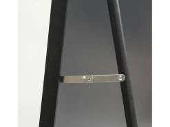 Espelho de corpo inteiro com moldura fina preta, 180 x 80 cm, espelho grande de chão, para quarto, closet e parede.