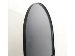 Espelho de corpo inteiro com moldura fina preta, 180 x 80 cm, espelho grande de chão, para quarto, closet e parede.